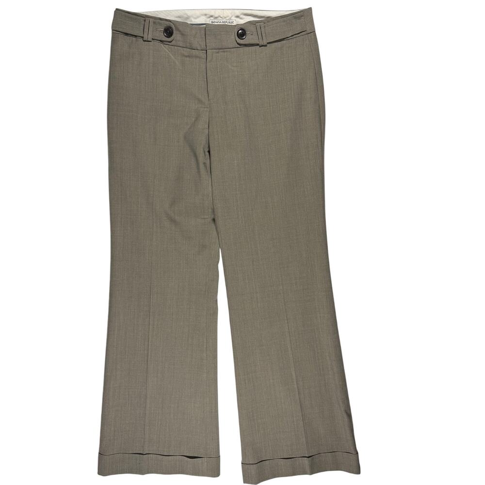 Banana Republic Women's 8 Wide Leg Trouser Wool Blend Pants Martin Fit Office